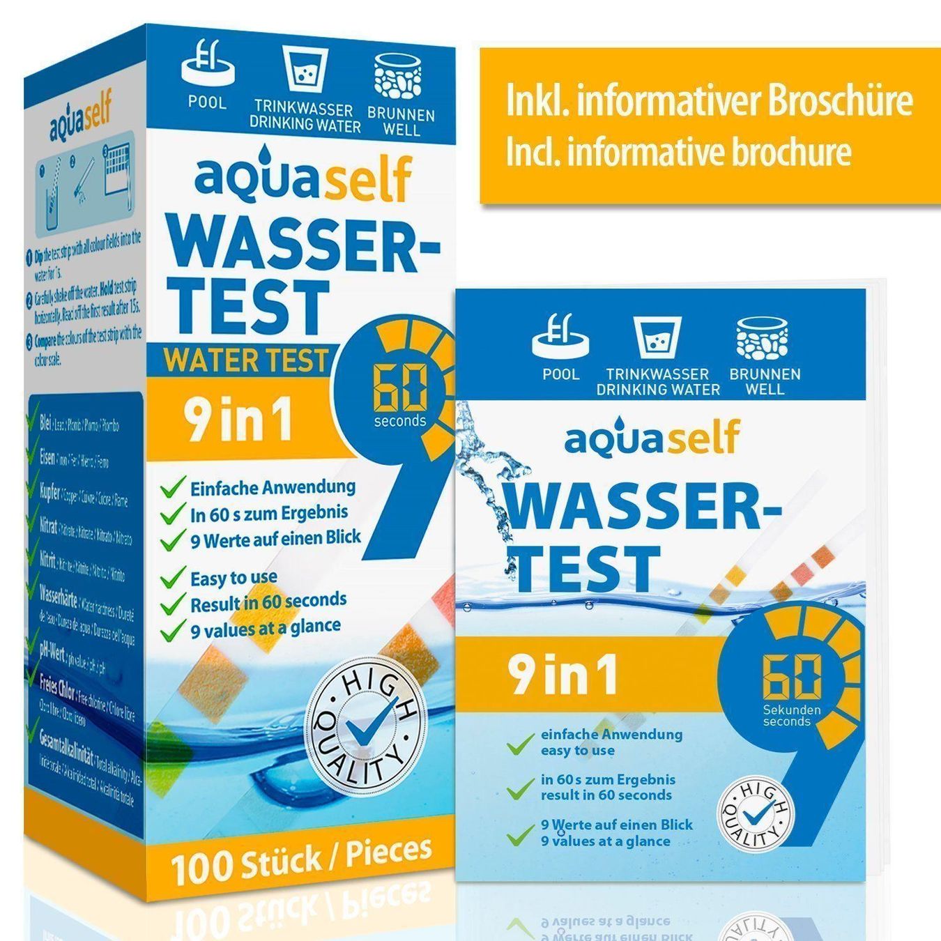 Messen: Wasserteststreifen 9 in 1, Wassertest – Neu und originalverpackt aus Steinmaur von umweltcheck 1