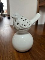 Weisse Vogel Deko Figur, Keramik
