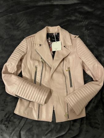 New  jacket in leather luxury brand Punto size S/M