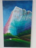 Berglandschaft Gemälde, Original auf Leinwand.