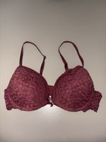 bordeauxroter Spitzen Hunkemüller BH, Grösse 75B