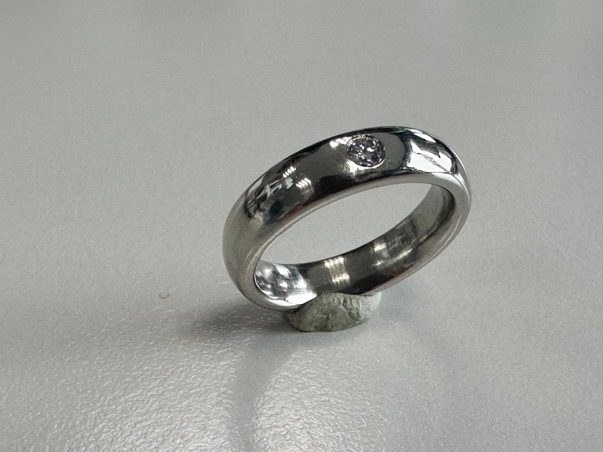 Anelli: Massiver Platinring mit Diamant UNIKATRING – Nuovo e nell'imballaggio originale da Lufingen venduto da Exclusiveshop 3
