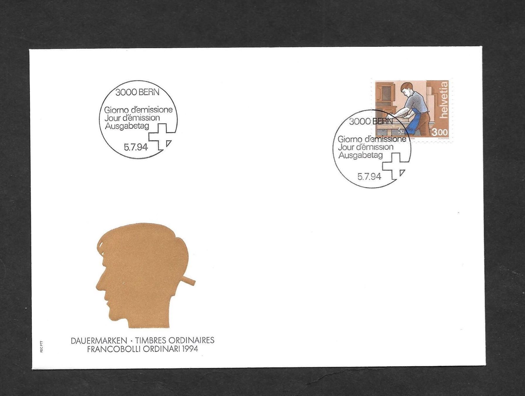 Tutti i francobolli: FDC 852 Schreiner ET 5.7.1994 – Nuovo (secondo la descrizione) da Olten venduto da clotaldi