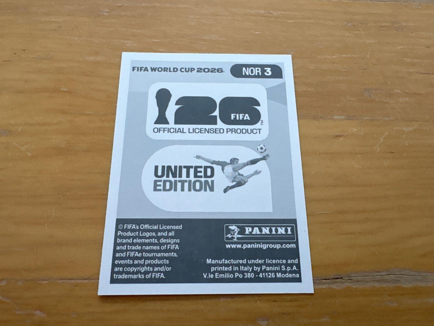 Panini Carte collezionabili: Panini 2026 NOR 3 – Nuovo (secondo la descrizione) da Elsau venduto da Cerry81 1