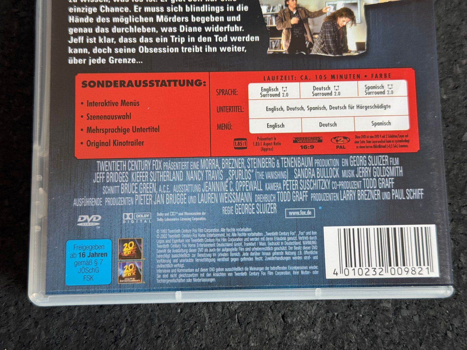 Tutti i DVDs: SPURLOS Psycho-Abenteuer DVD EN/DE/SP – Usato da Fribourg venduto da tschjoly 3