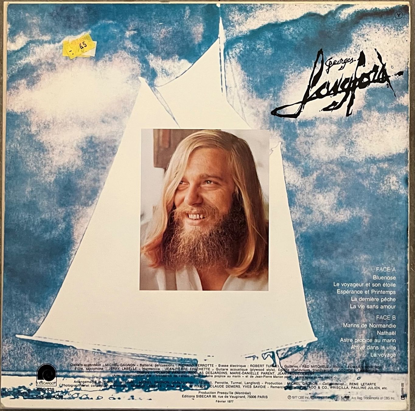 Schallplatten: GEORGES LANGFORD - BLUENOSE – Gebraucht aus Bussigny von vinyl-pas-cher 1