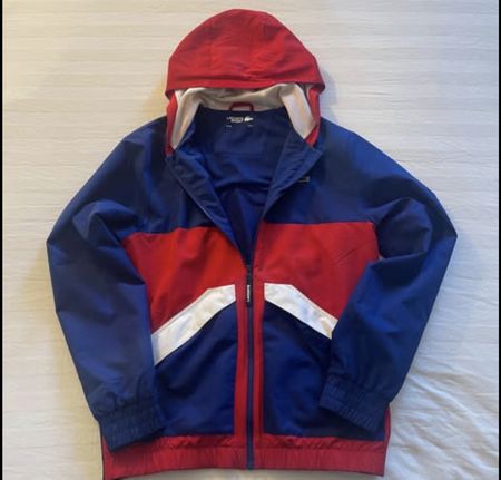 Lacoste Sport Windbreaker blau rot Grösse M neuwertig
