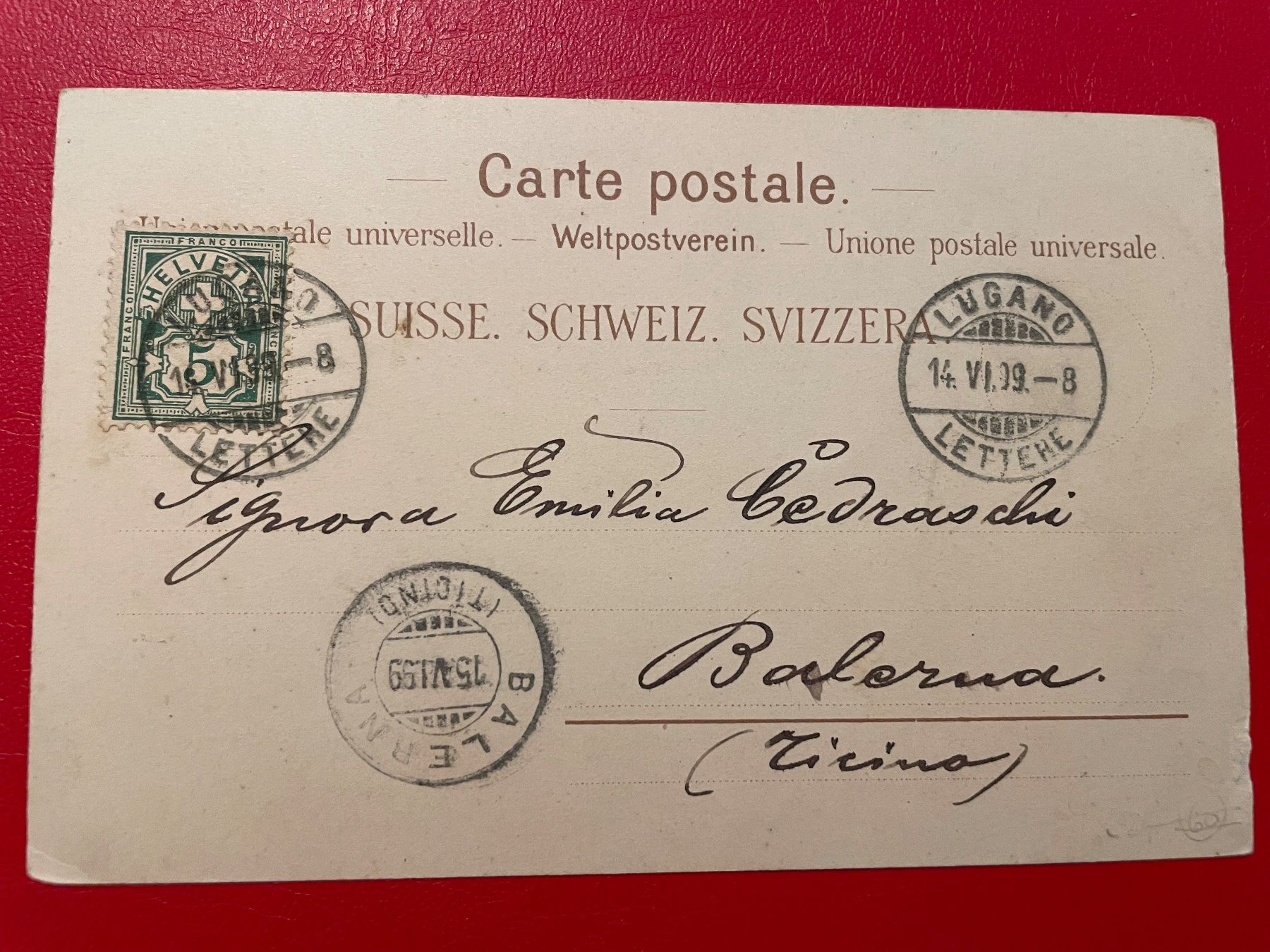 Cartoline postali: LITHO : Saluti da Locarno 1899 – Usato da St-Légier-La Chiésaz venduto da Theo005 1