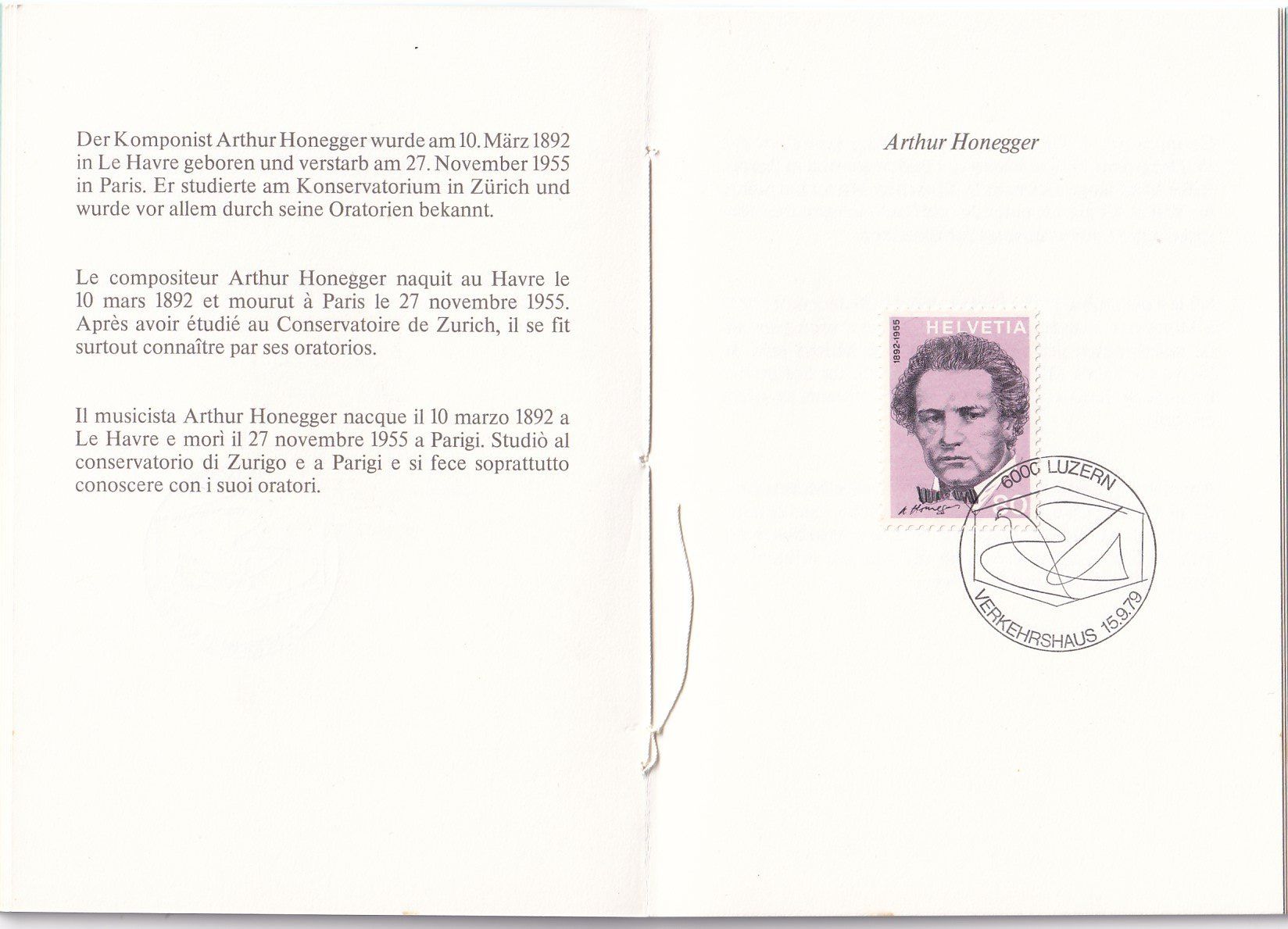 Tutti i francobolli: Büchlein Portraitmarken 1972/1979 Hans Erni – Usato da Baar venduto da Asmara111 5