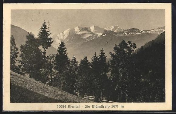 Cartes postales: AK Kiental, Panorama mit Blümlisalp – D'occasion à Berlin par bartko-reher