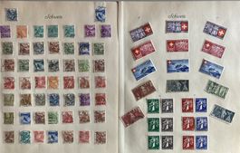 1934, Auswahl Schweiz gest. + ungest. (*), auf 2 A4 Seiten
