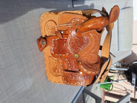 Rare ! Sac à main "Mini Selle de Cheval" en cuir artisanal