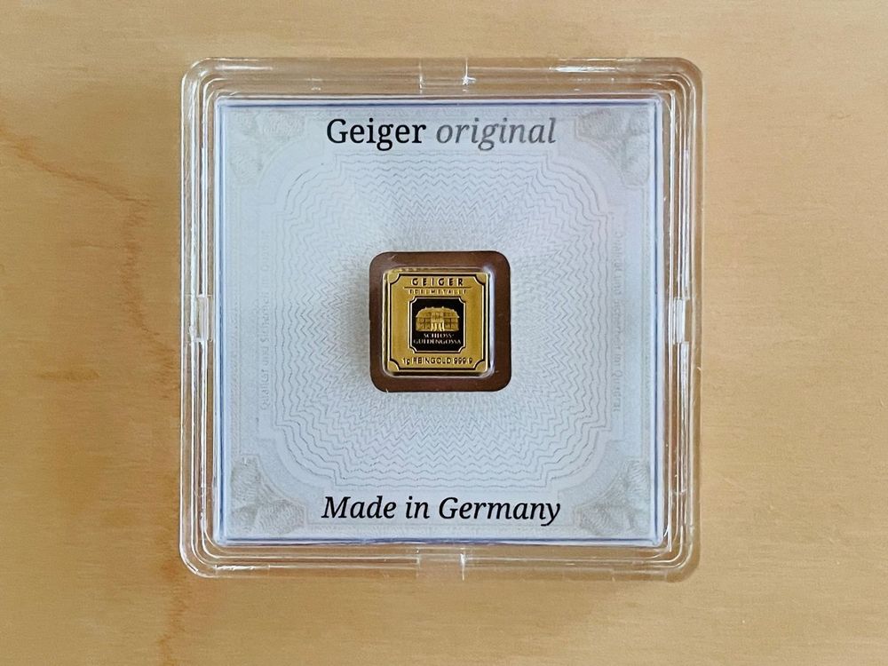 1g Geiger Goldbarren in Box - Barren Nr. B-0377538 | Kaufen auf Ricardo