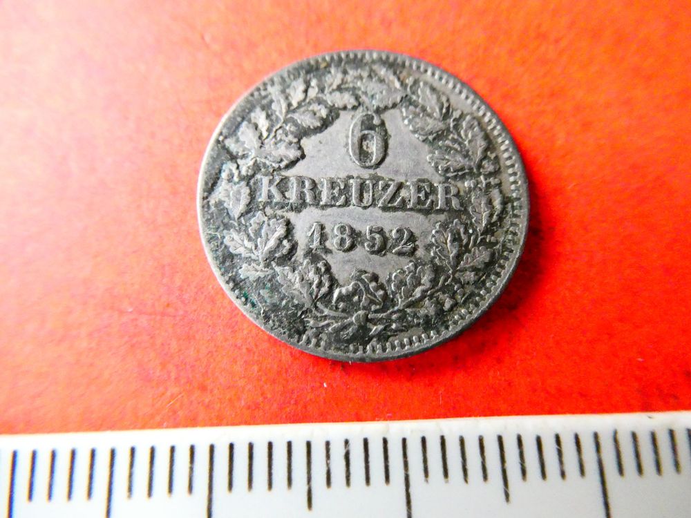 Bayern 1852, 6 Kreuzer - Silber 1