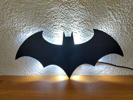 Batman Logo Wandlampe Beleuchtung Deko Lampe Schwarz