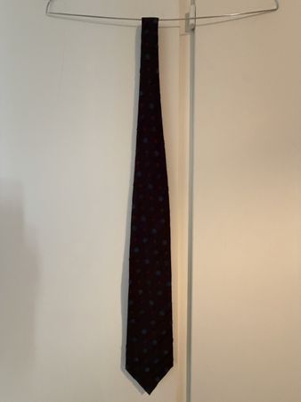 Cravatta Ermenegildo Zegna seta fantasia geometrica bordeaux