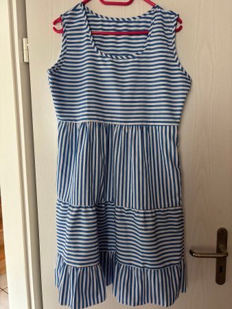 Kleid blau-weiss gestreift Grösse XL neu