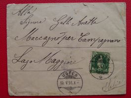 1895: Nr.67C auf Brief von USTER nach ITALIEN