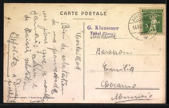 Cartes postales: AK Cortaillod, Hotel de Commune, 1916 – D'occasion à Berlin par bartko-reher 1