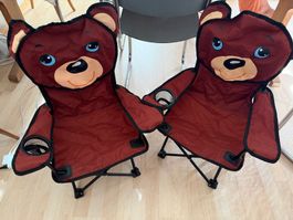 2x Kinder-Campingstühle Bär gebraucht top Zustand