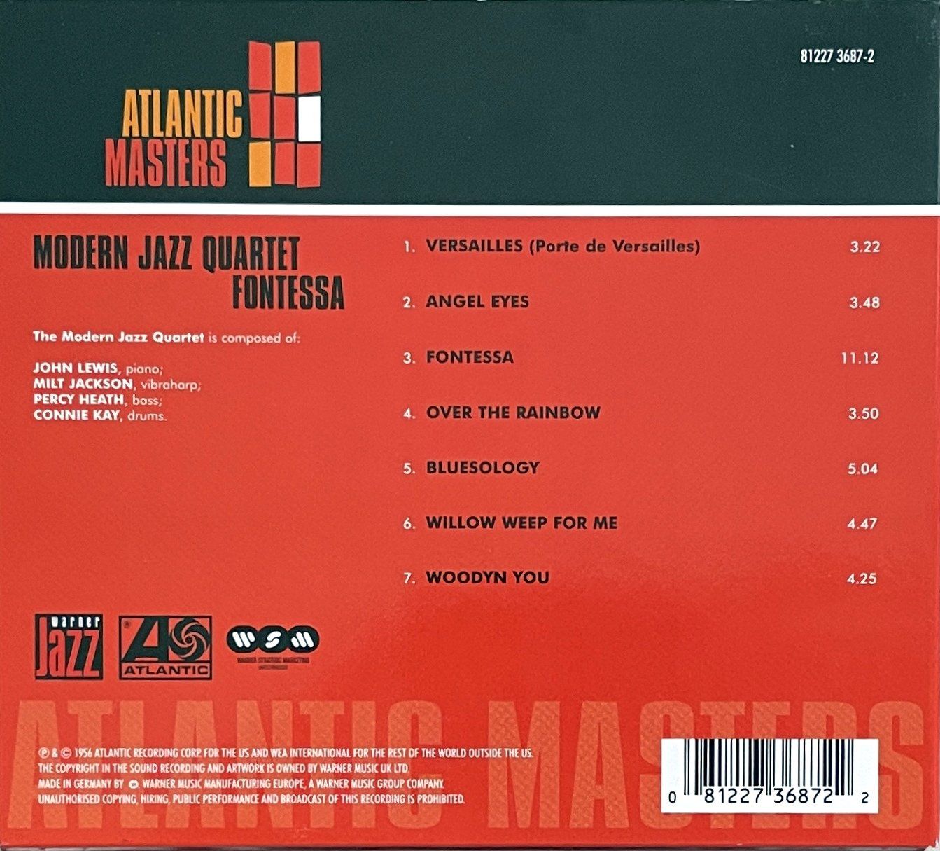 CD: The Modern Jazz Quartet CD Digipack - Fontessa – Usato da Savagnier venduto da Ne2065 1