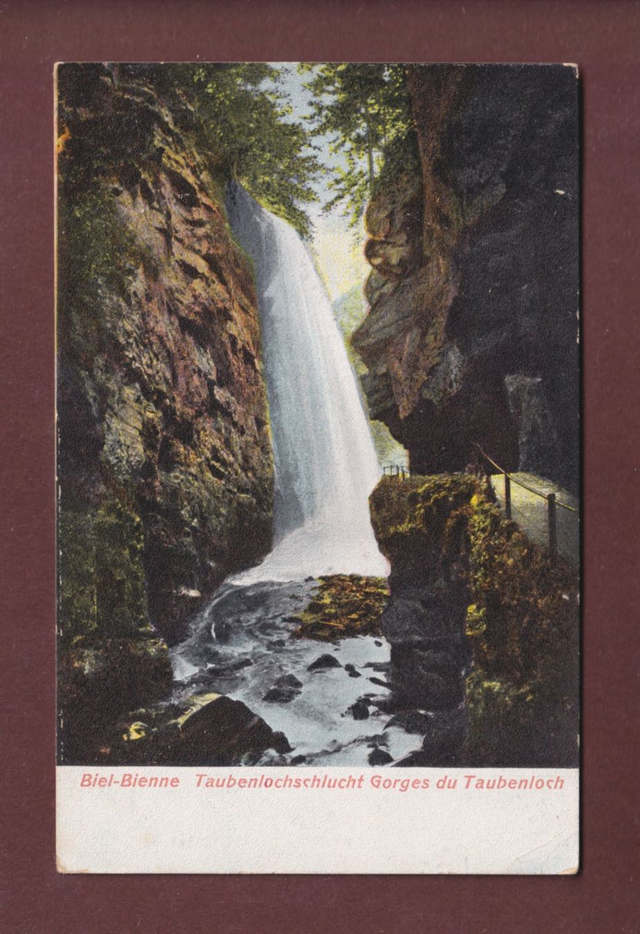 Cartes postales: BIEL - Taubenlochschlucht - 1914 // Eckbug // – D'occasion à Pully par nicecards-shop