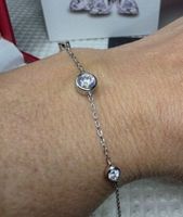 Bracelet argent avec diamants de moissanite de 0,7 ct GRA