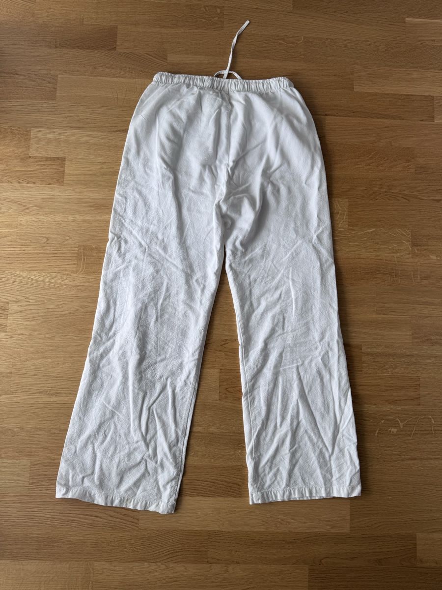 Stradivarius Pantaloni: Leinenhose Weiss, Gr. M – Usato da Aesch BL venduto da lau_8gnw 1