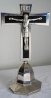 Vintage Standkreuz Kruzifix Altarkreuz Art Deco Stil Germany