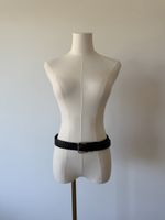 Massimo Dutti Belt Black Braided Leather Size S/80cm