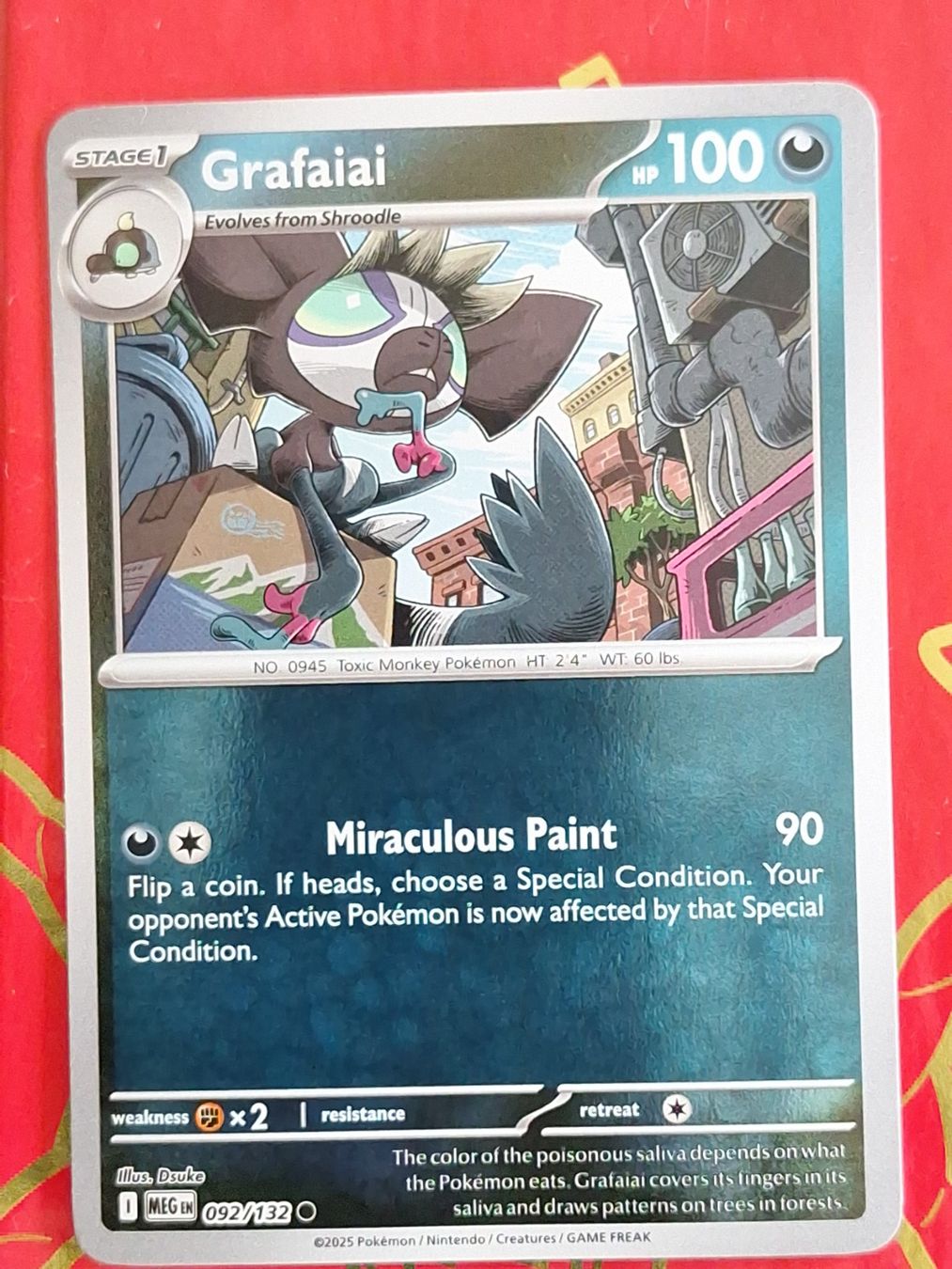 Pokémon Sammelbilder & Trading cards: Grafaiai - Reverse Holo Pokemon Mega Evolution – Gebraucht aus Altstätten SG von GGsGameshop