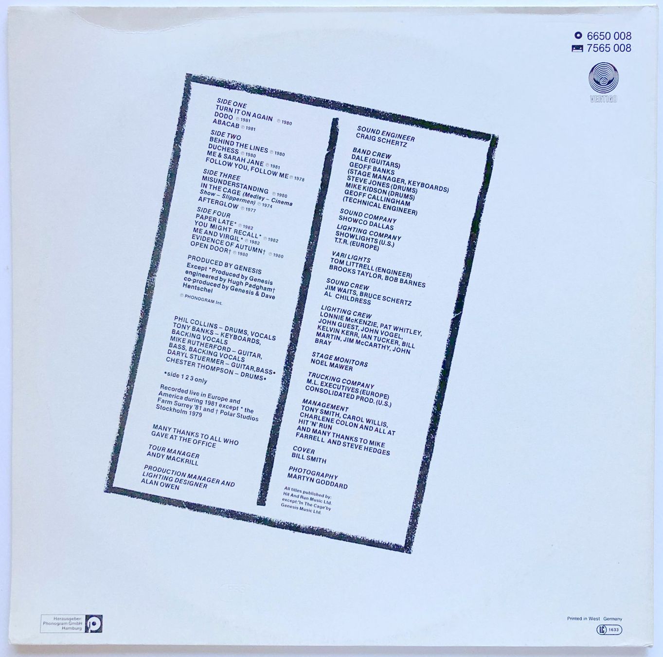 Dischi in vinile: GENESIS - THREE SIDES LIVE – Usato da Bottens venduto da hotter-than-hell 1