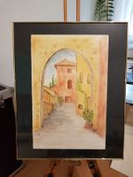 Aquarell "Südliches Flair" (1982) – Signiert "Sonja"