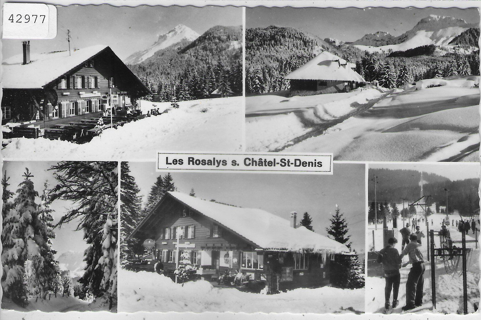 Cartes postales: Les Rosalys s. Chatel-St-Denis en hiver – D'occasion à Ettingen par Kartenplanet