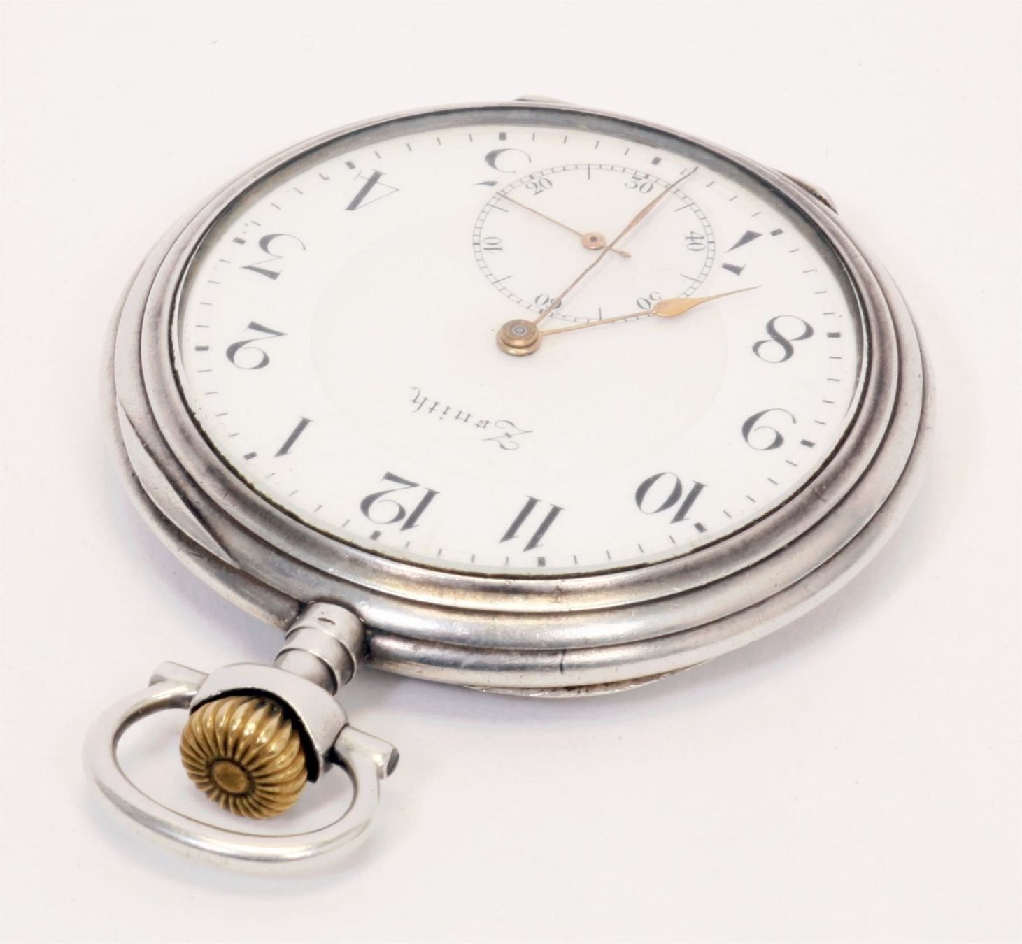 Zenith Orologi: Taschenuhr Zenith Silber Email um 1905 – Usato da Bassersdorf venduto da Sugo