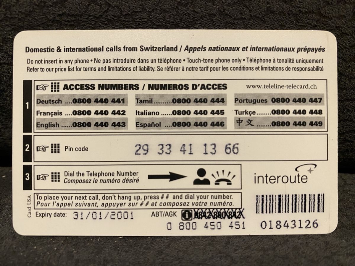 Cartes de téléphone: Teleline – D'occasion à Lausanne par babacard10 1