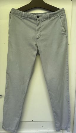 Tommy Hilfiger Herrenhose Gr. 34/32 – Grau Baumwolle/Leinen