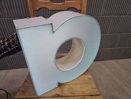 Leuchtbuchstabe a grau mit LED Beleuchtung Leuchtreklame