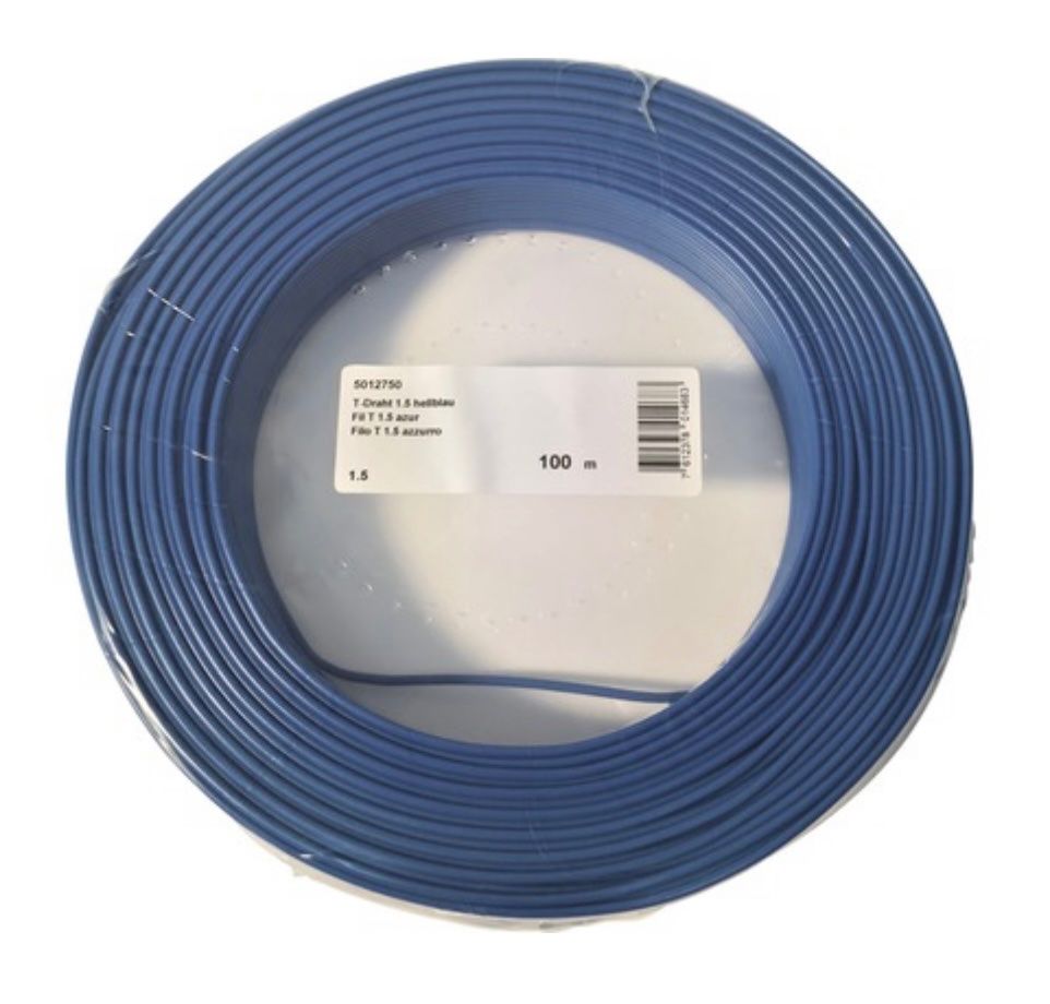 Cavi: T-Draht 1.5mm2 100m Blau – Nuovo e nell'imballaggio originale da Luzern venduto da Elektrogut