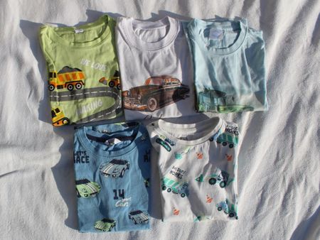 5 T-Shirts für Fahrzeug Fans 128