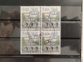 1986 Zwillinge Viererblock Top Stempel