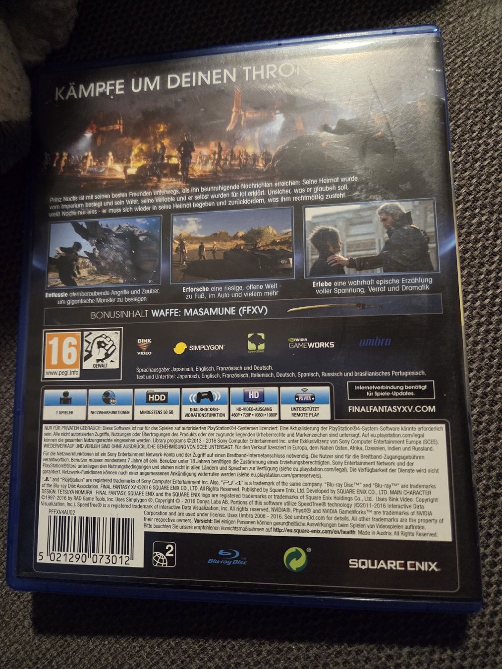 Sony Giochi: PS4 Spiel Final Fantasy XV Day One Edition – Usato da Elgg venduto da Darkvoid1991 1