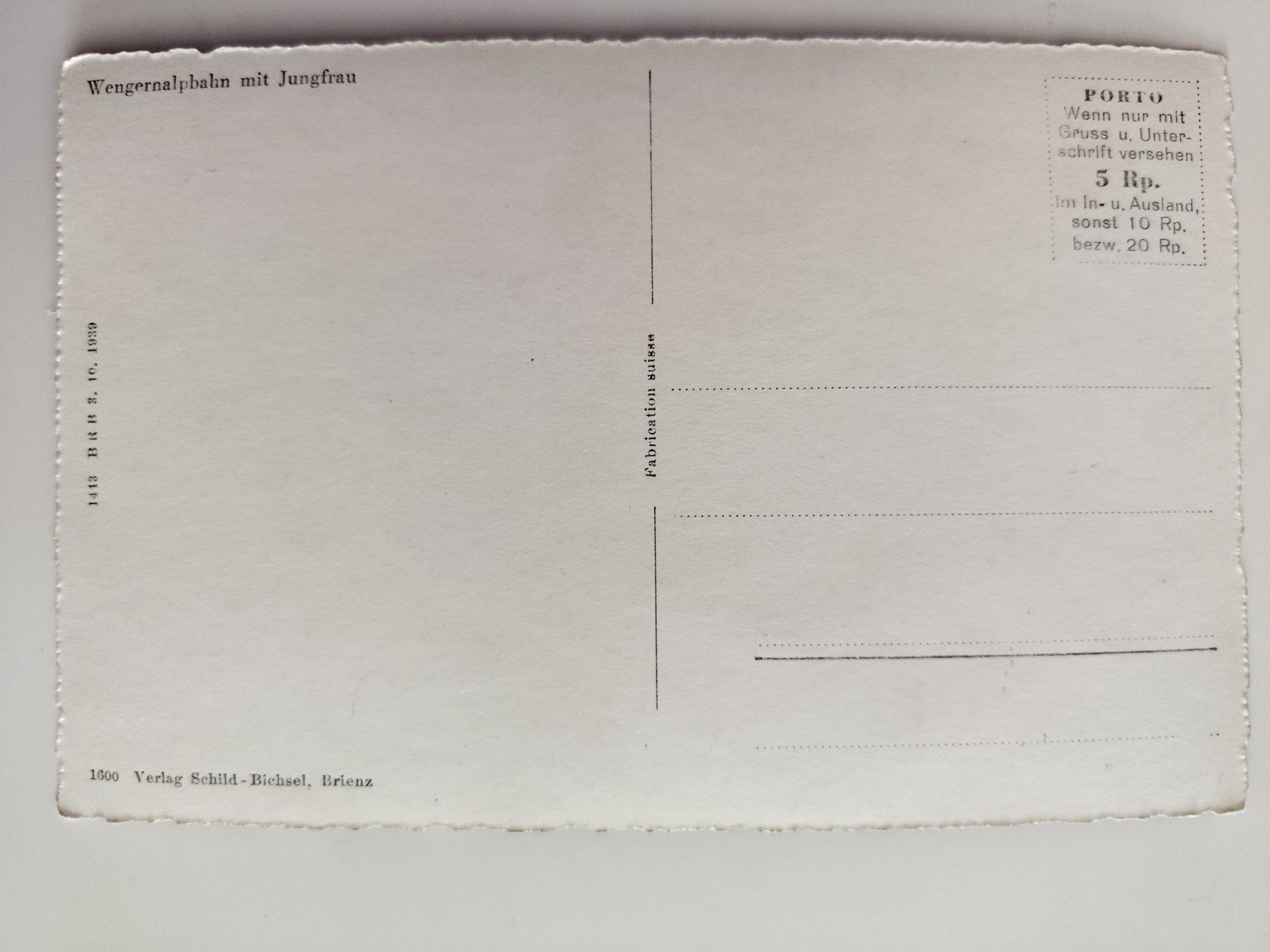 Cartoline postali: Wengernalpbahn mit Jungfrau ungelaufen – Usato da Ohmstal venduto da Lebensfreude05 1