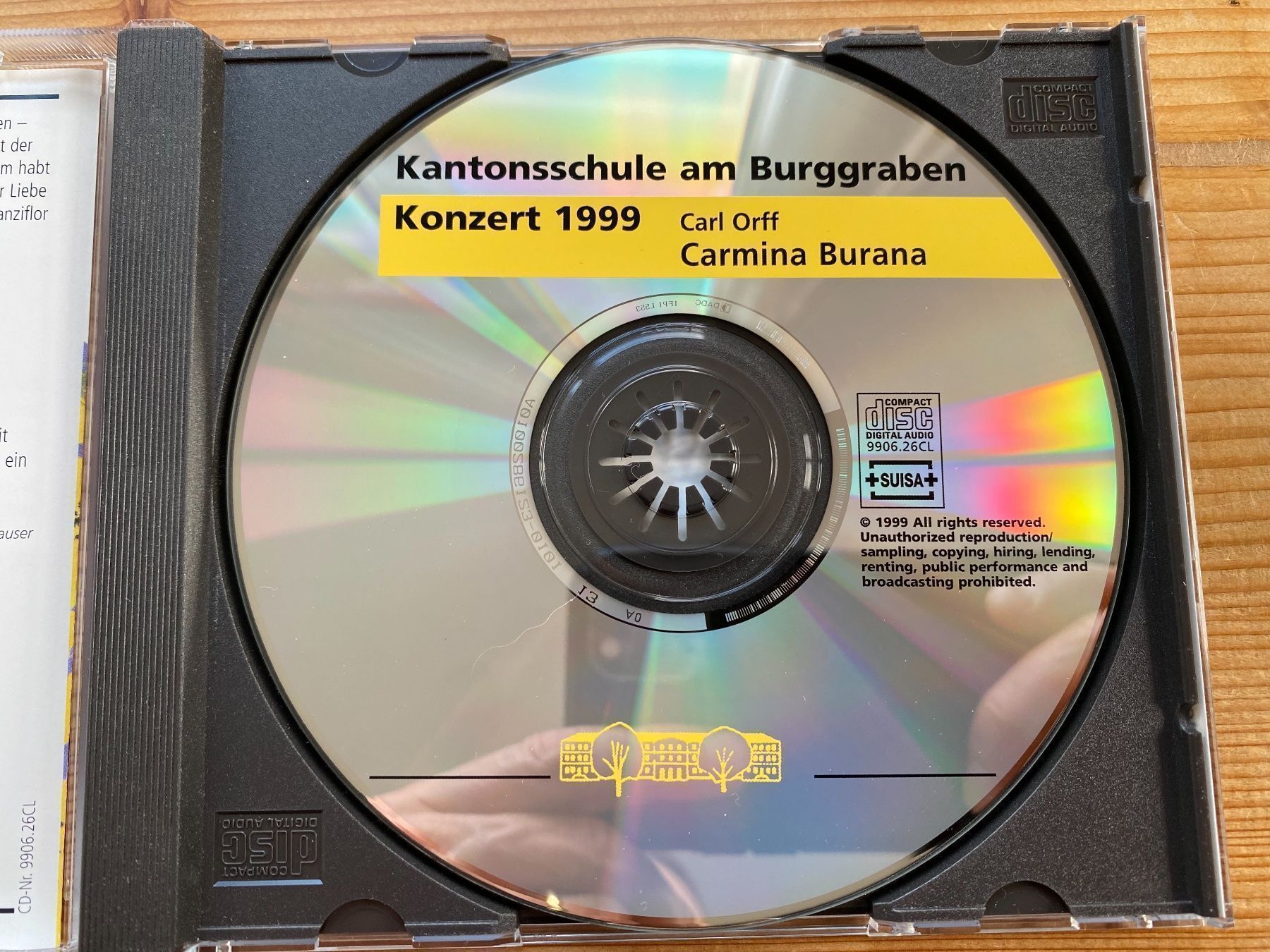 CD: CD - Konzert 1999 - KSSG - Carl Orff – Usato da St.Gallen venduto da kingsamas 7