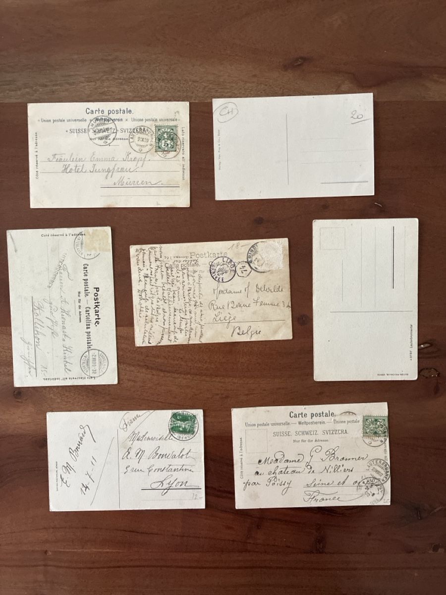 Cartoline postali: 7 Ansichtskarten Schweiz von Lauterbrunnen BE. B – Usato da Oftringen venduto da Cla.vD.74 1
