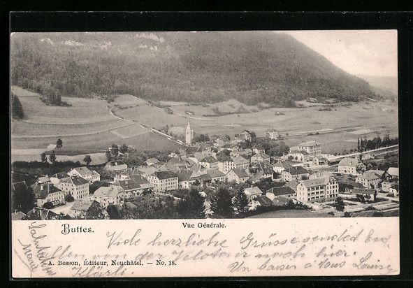 Cartoline postali: AK Buttes, Vue Générale, 1903 – Usato da Berlin venduto da bartko-reher