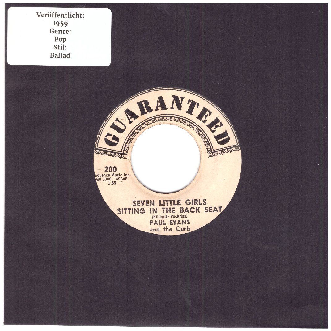 Dischi in vinile: PAUL EVANS & THE CURLS – Usato da Bassersdorf venduto da house-of-vinyl
