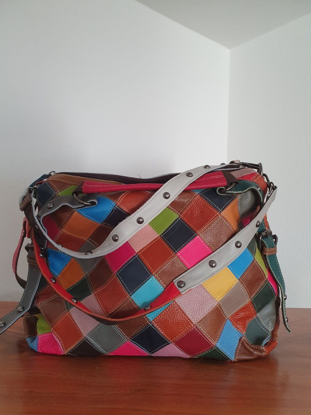 Borse da donna: Handtasche aus Leder, Patchwork,bunt – Nuovo (secondo la descrizione) da Basel venduto da Anghkorwatt