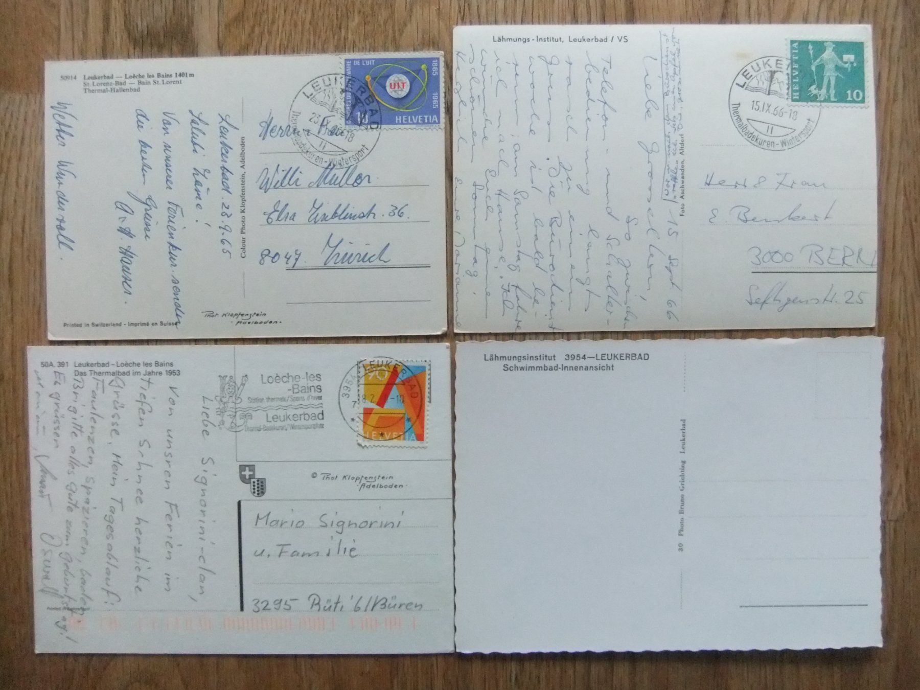 Cartoline postali: Leukerbad Thermalbad 4 AK – Usato da St. Niklaus VS venduto da wunschlos54 1