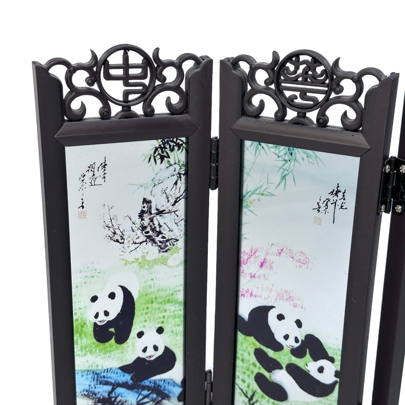 Paravents: Mini paravent chinois en bakélite verre peint calligraphie – Gebraucht aus Morges von vintiques 4